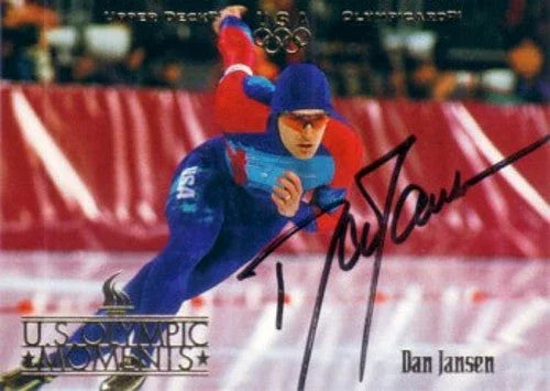 Dan Jansen signed speed skating 1996 Upper Deck US Olympic card - AutographsForSale.com