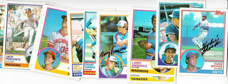 12 signed 1983 Topps cards Hubie Brooks Terry Francona Rich Gedman Jeff Reardon - AutographsForSale.com