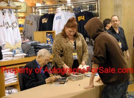 John Wooden autographed 6x6 basketball hardwood floor inscribed UCLA (JSA) - AutographsForSale.com