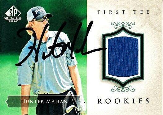 Hunter Mahan signed 2004 SP Signature golf tournament worn shirt card - AutographsForSale.com