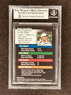Andy Roddick 2003 NetPro Tennis Rookie Card 4 BGS grade 9 MT - AutographsForSale.com