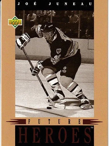 Joe Juneau Boston Bruins 1993-94 Upper Deck Future Heroes insert card - AutographsForSale.com