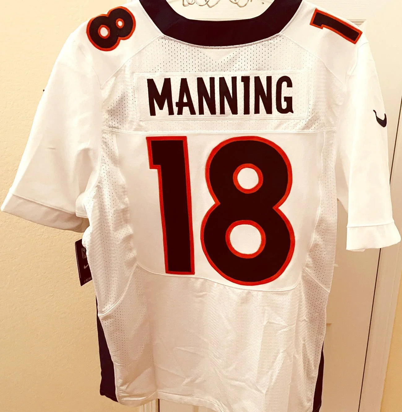 Peyton Manning Denver Broncos Nike Elite white game model jersey NEW - AutographsForSale.com