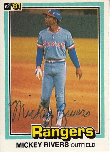 Mickey Rivers autographed Texas Rangers 1981 Donruss card - AutographsForSale.com