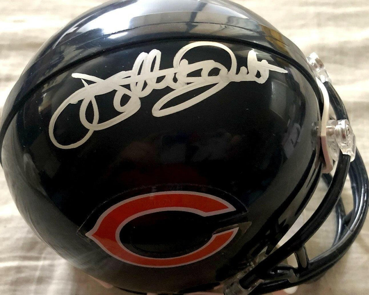 Jim McMahon Willie Gault signed Chicago Bears mini helmet JSA - AutographsForSale.com
