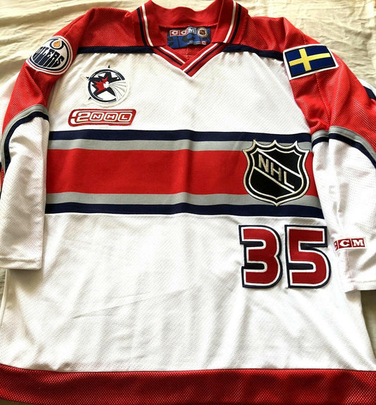 Tommy Salo 2000 NHL All-Star Edmonton Oilers CCM jersey NEW - AutographsForSale.com