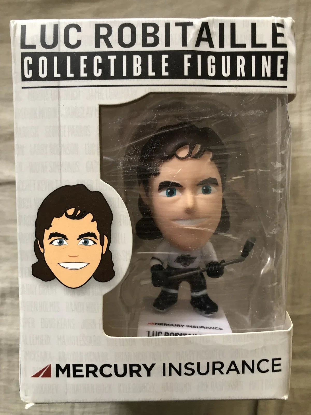 Luc Robitaille Los Angeles Kings 2017 Mercury Insurance mini figurine - AutographsForSale.com