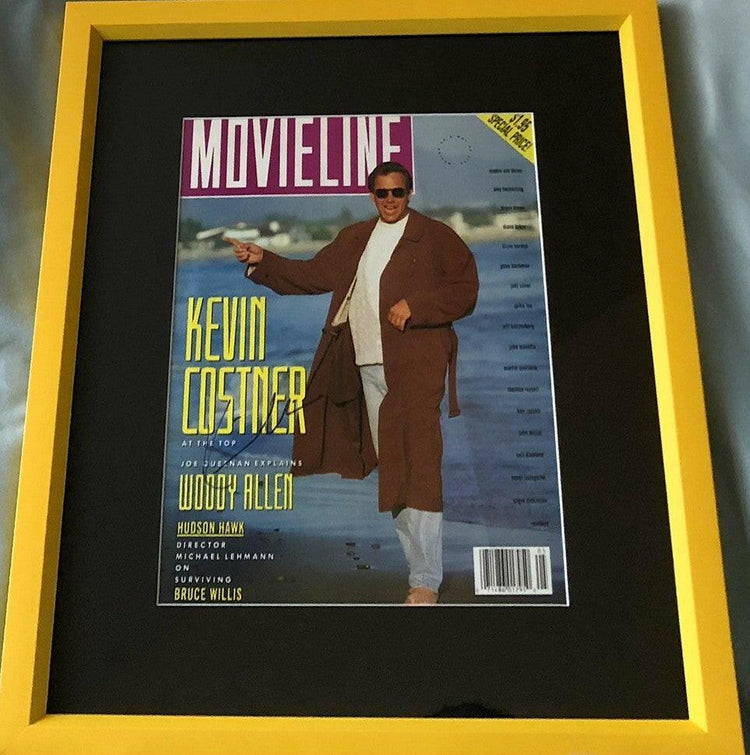 Kevin Costner autographed 1991 Movieline cover framed JSA - AutographsForSale.com
