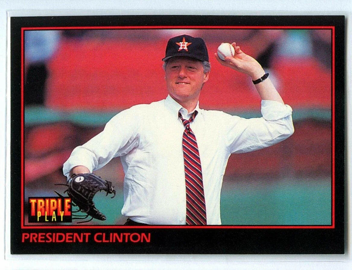 President Bill Clinton 1993 Donruss Triple Play card - AutographsForSale.com