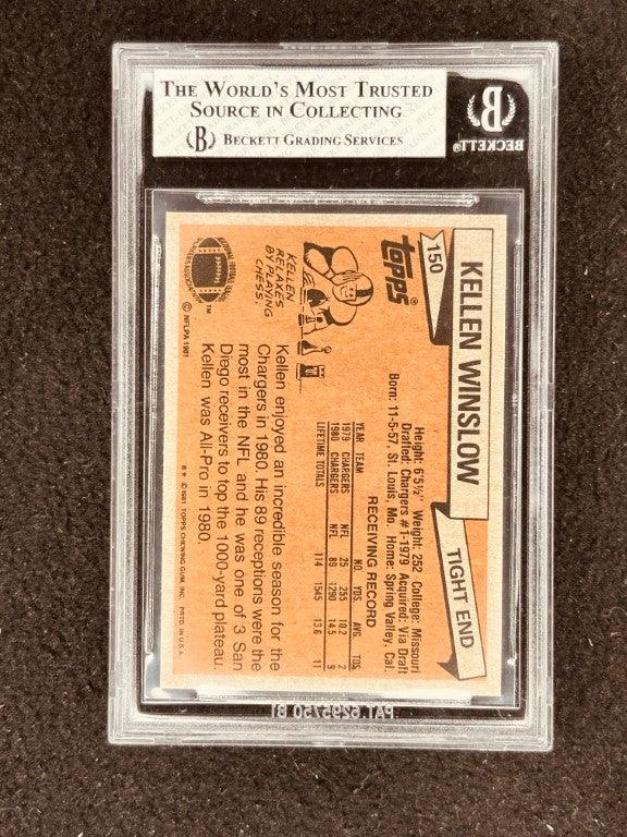 Kellen Winslow San Diego Chargers 1981 Topps Rookie Card RC Graded BGS 7.5 - AutographsForSale.com