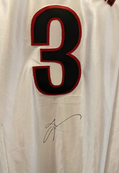Allen Iverson signed Philadelphia 76ers Adidas white game model jersey Schwartz - AutographsForSale.com