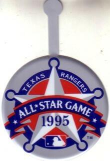 1995 MLB All-Star Game Texas Rangers logo metal pin - AutographsForSale.com