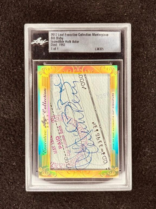 Bill Bixby 2017 Leaf Masterpiece Cut Signature certified autograph card 1/1 JSA Incredible Hulk - AutographsForSale.com