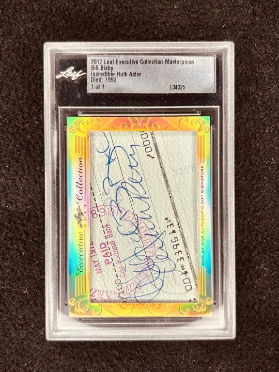 Bill Bixby 2017 Leaf Masterpiece Cut Signature certified signed card 1/1 JSA Incredible Hulk - AutographsForSale.com