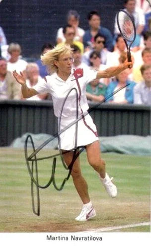 Martina Navratilova autographed 1987 Fax Pax tennis card BAS slabbed - AutographsForSale.com