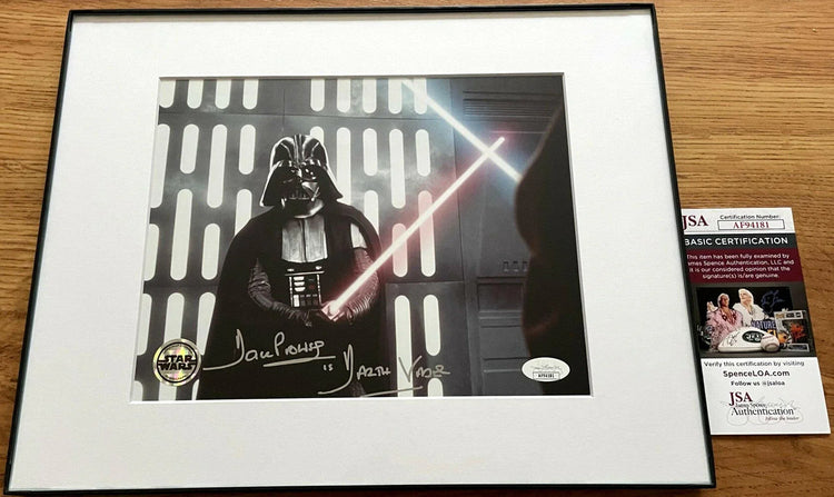 Dave Prowse autographed Darth Vader Star Wars 8x10 photo framed JSA - AutographsForSale.com
