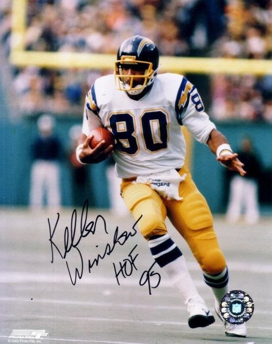 Kellen Winslow signed SD Chargers 8x10 photo with HOF 95 - AutographsForSale.com