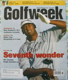 14 Vijay Singh autographed Golf World or Golfweek magazines - AutographsForSale.com