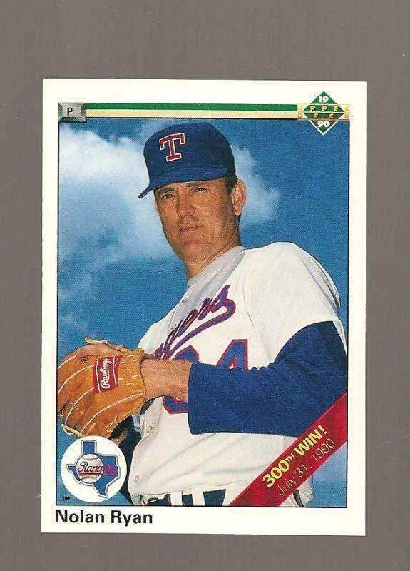Nolan Ryan Texas Rangers 1990 Upper Deck 300th Win card 1993