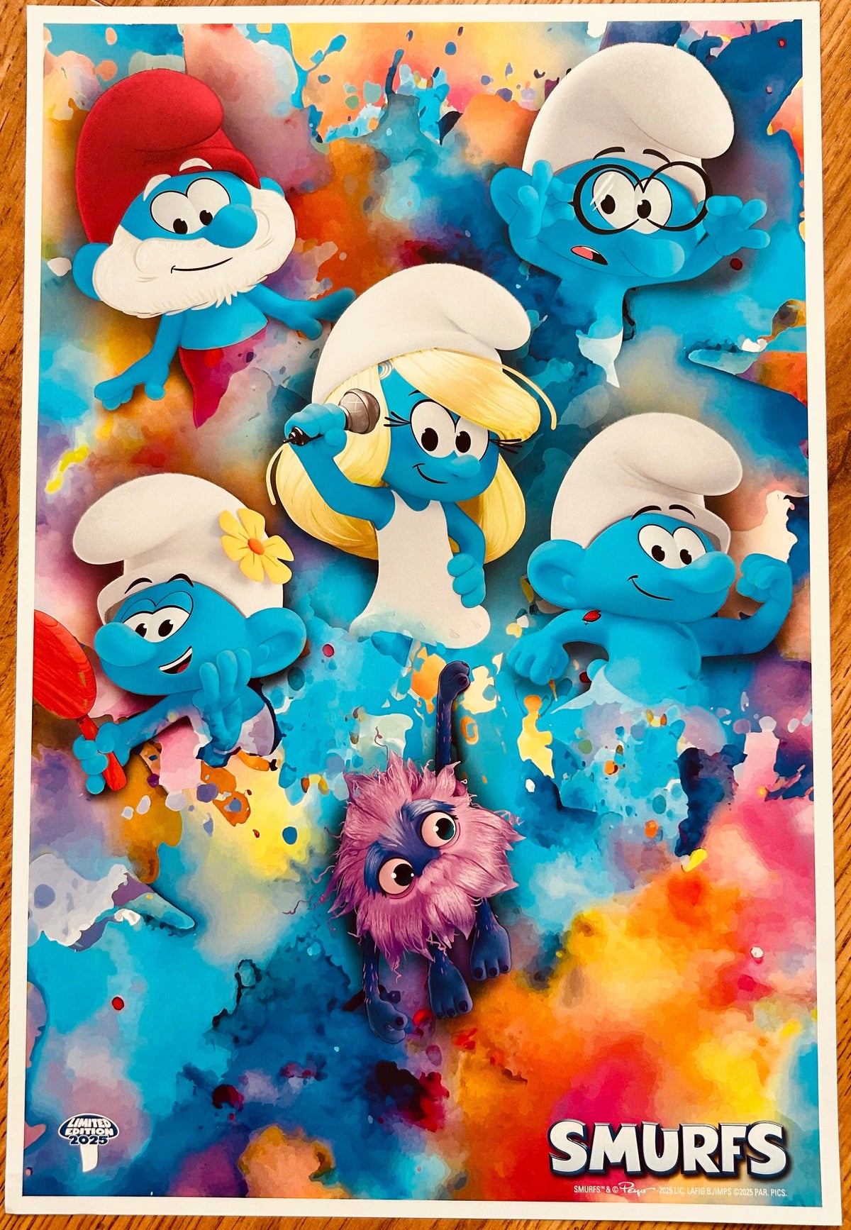 The Smurfs 2025 mini 12x18 Limited Edition movie poster Rihanna - AutographsForSale.com