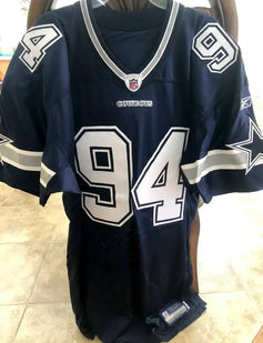 DeMarcus Ware Dallas Cowboys 2005 rookie Reebok game model blue jersey NEW - AutographsForSale.com