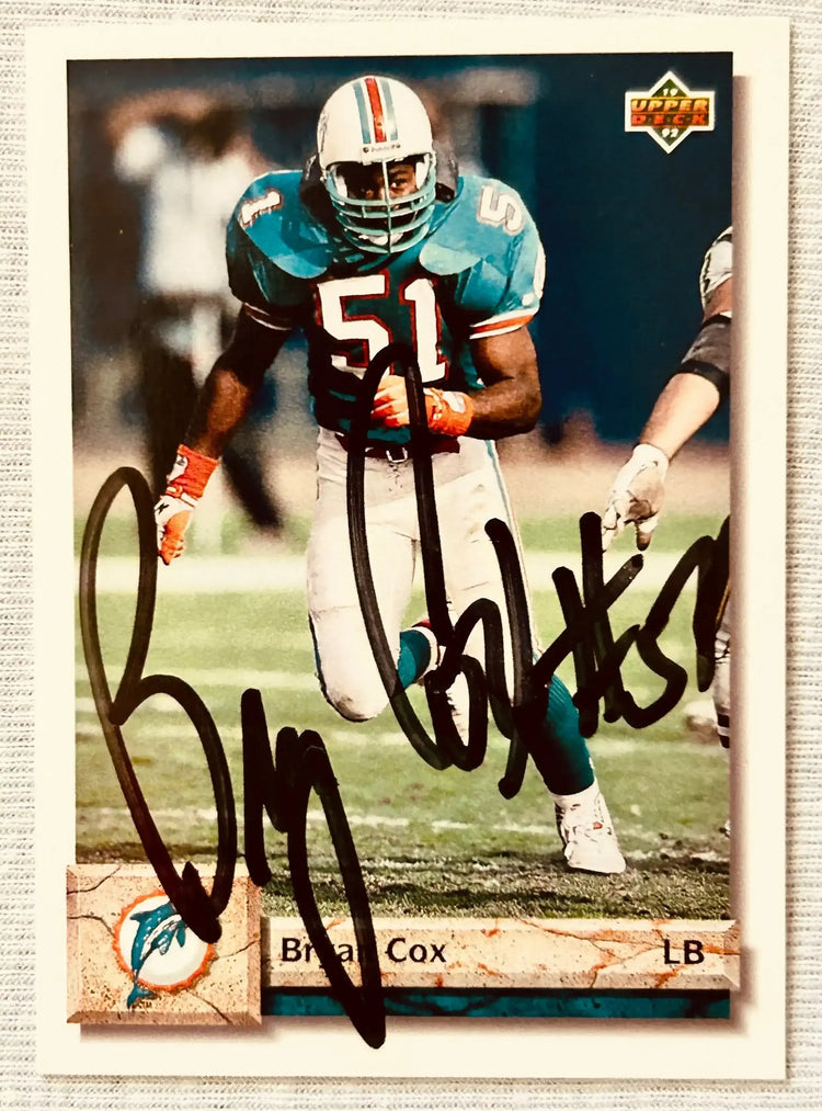 Bryan Cox autographed Miami Dolphins 1992 Upper Deck card - AutographsForSale.com