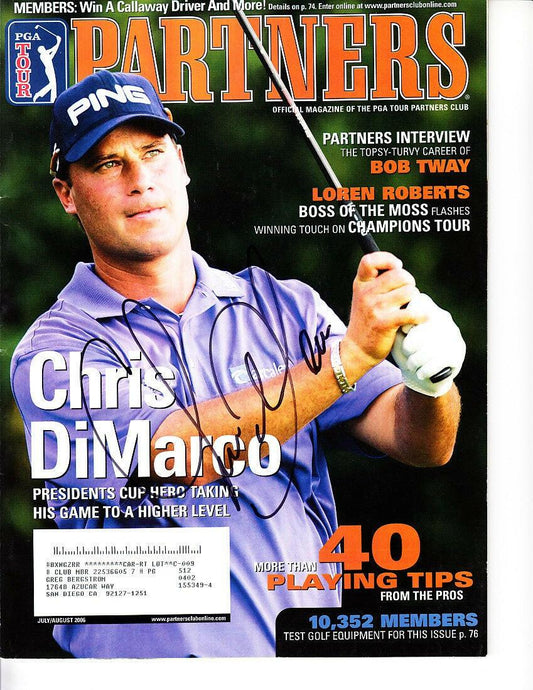 Chris DiMarco autographed 2006 PGA Tour Partners magazine - AutographsForSale.com