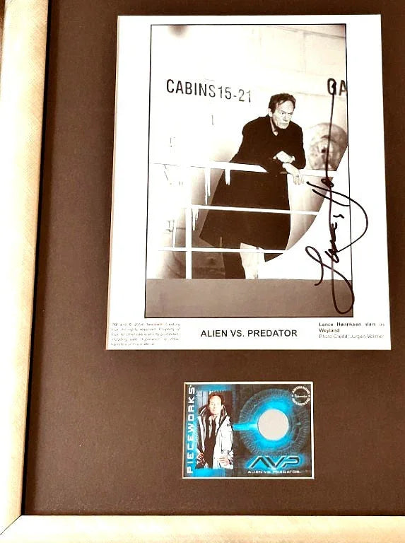 Lance Henriksen & Sanaa Lathan signed Alien vs Predator 8x10 movie photos framed JSA - AutographsForSale.com