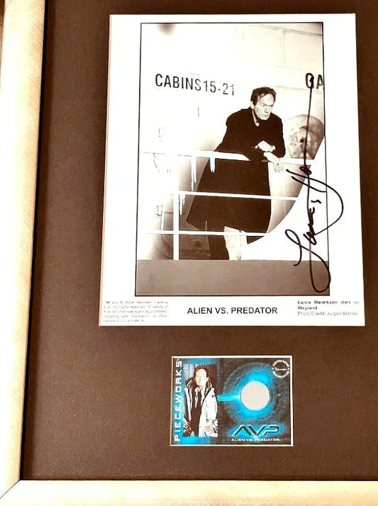 Lance Henriksen and Sanaa Lathan autographed Alien vs Predator 8x10 movie photos framed JSA - AutographsForSale.com