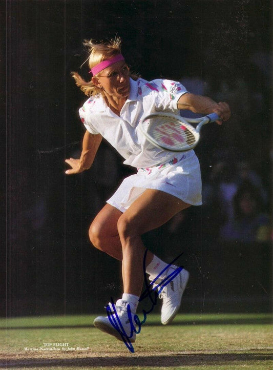 Martina Navratilova autographed tennis magazine photo - AutographsForSale.com