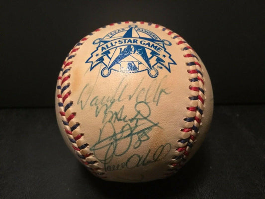 1995 AL All-Star team signed baseball Kirby puckett Cal Ripken Frank Thomas Albert Belle JSA - AutographsForSale.com