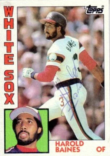Harold Baines autographed Chicago White Sox 1984 Topps card - AutographsForSale.com