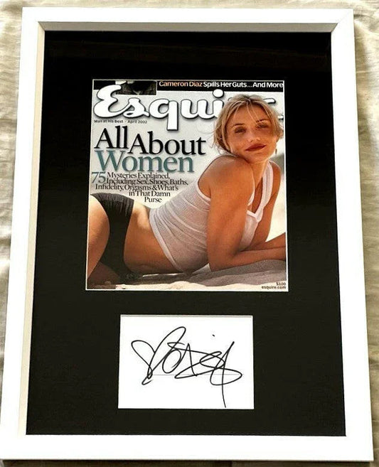 Cameron Diaz autograph framed 2002 Esquire sexy cover JSA - AutographsForSale.com