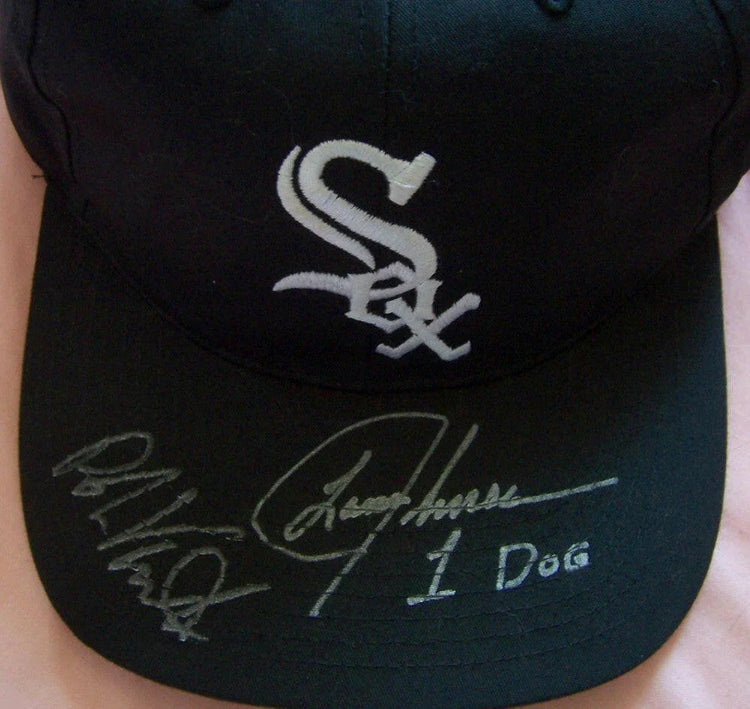 Robin Ventura and Lance Johnson autographed Chicago White Sox cap or hat JSA - AutographsForSale.com
