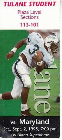 1995 Maryland at Tulane ticket stub Jermaine Lewis - AutographsForSale.com
