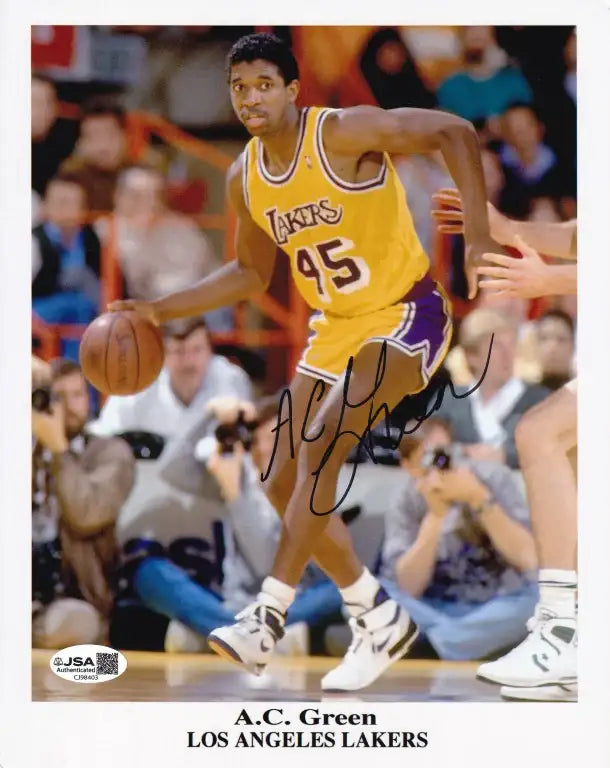 A.C. Green autographed Los Angeles Lakers 8x10 photo JSA - AutographsForSale.com