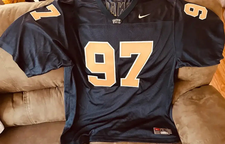 Aaron Donald Pittsburgh Panthers Nike navy blue 2XL jersey - AutographsForSale.com