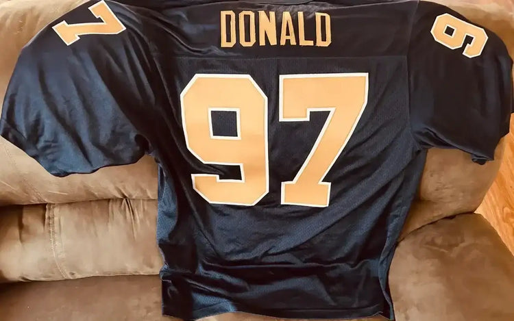 Aaron Donald Pittsburgh Panthers Nike navy blue 2XL jersey - AutographsForSale.com