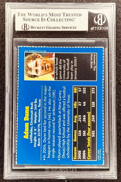 Adam Dunn signed Reds 2005 SI for Kids card BAS (back)