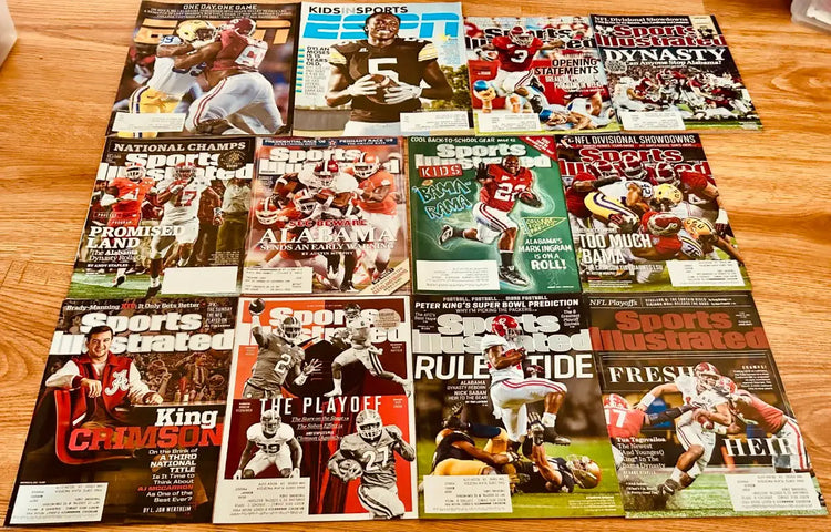 12 Alabama SI ESPN issues Mark Ingram Eddie Lacy AJ McCarron Tua Tagovailoa - AutographsForSale.com