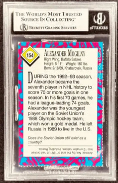 Alexander Mogilny signed Sabres 1993 SI for Kids card BAS slab - AutographsForSale.com