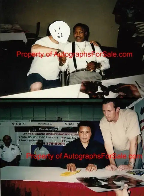 Muhammad Ali & Joe Frazier autographed 16x20 photo framed JSA - AutographsForSale.com
