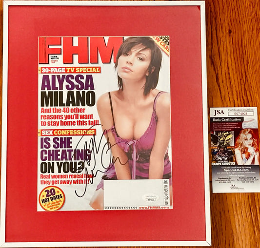 AlyssaMilanoFHMFramedJSA_1b7d4e91-41fa-4179-9fd3-b5f812893f1b - AutographsForSale.com