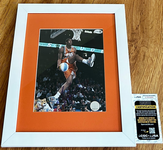 Amare Stoudemire signed Phoenix Suns 2005 NBA Slam Dunk 8x10 photo framed JSA - AutographsForSale.com