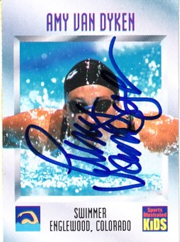 Amy Van Dyken autographed 1996 Sports Illustrated for Kids swimming Rookie Card