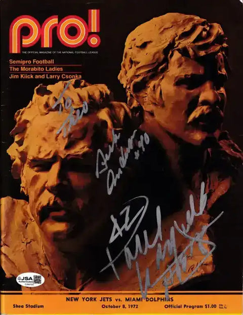 AndersonWarfield1972DolphinsJSA - AutographsForSale.com