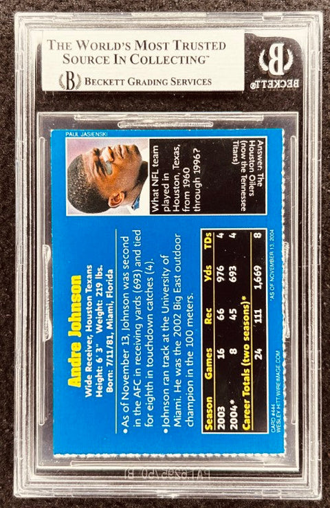 Andre Johnson signed Texans 2004 SI for Kids card BAS slab - AutographsForSale.com