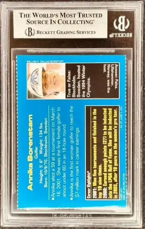 Annika2001SIK2 - AutographsForSale.com