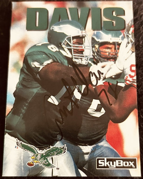 Antone Davis signed Philadelphia Eagles 1992 SkyBox Impact card - AutographsForSale.com