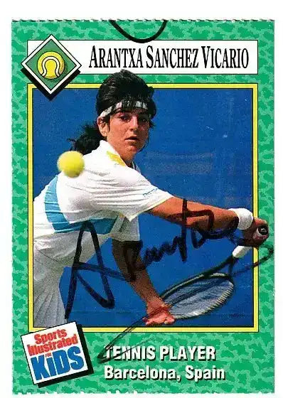 Arantxa-Sanchez-Vicario-autographed-SI-for-Kids-card_f29661cf-0572-4ea6-9601-10b41f7063f6 - AutographsForSale.com